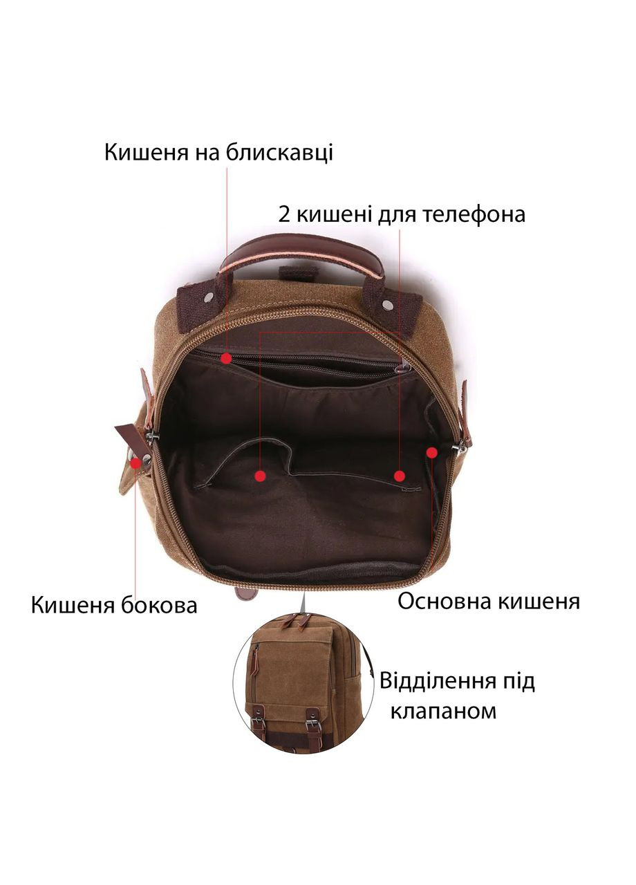 Сумка-рюкзак на одно плечо 20142 Vintage (366880939)