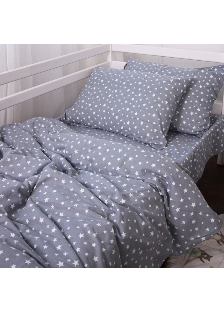 Постільна білизна 012 Grey Stars Фланель 2 x 160 x 220 (m502874) Mirson 012 Grey Stars Фланель 2 x 160 x 220 Сімейний Євро (369015487)
