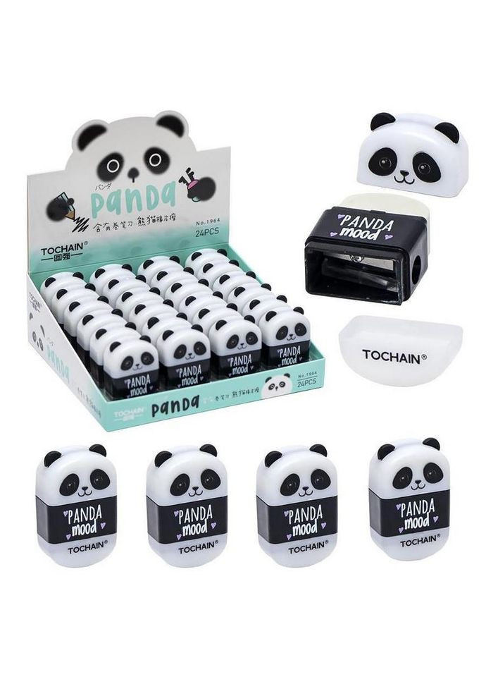 Резинка цветная "Панда" COLOR-IT 1964SP с точилкой No Brand (362569801)