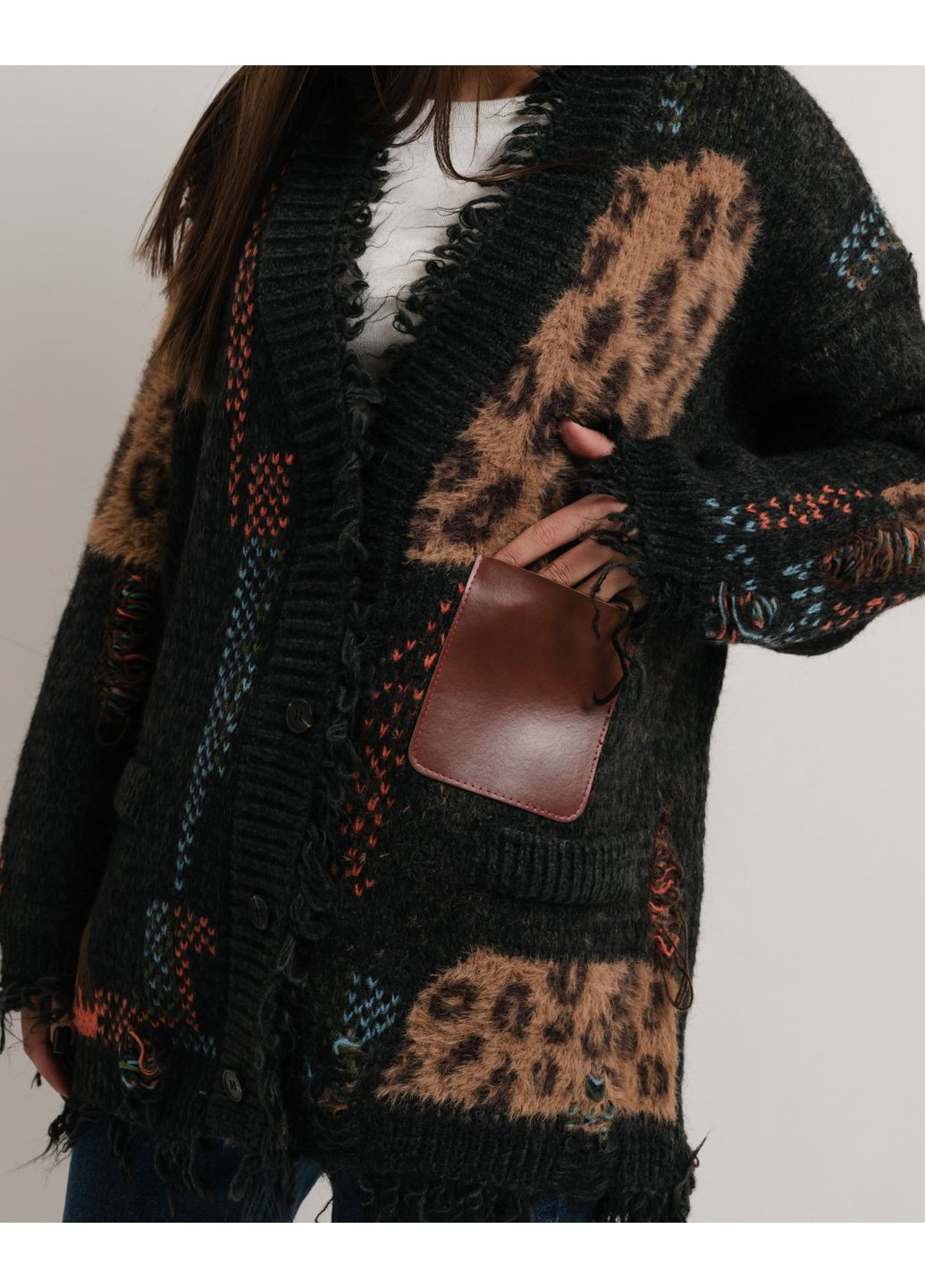 Кардиган жіночий антрацит MYD (364487735)