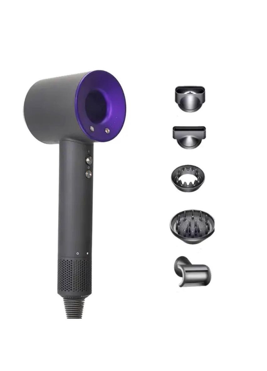 Фен стайлер для волосся 5 в 1 Supersonic Premium 1600 Вт 5 насадок 3 режими швидкості Фіолетовий PH770V Energy MAX (370974217)