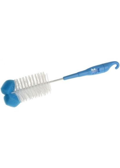Щеточка для бутылочек и сосок, с губкой, голубой () Akuku A0574 (366471452)
