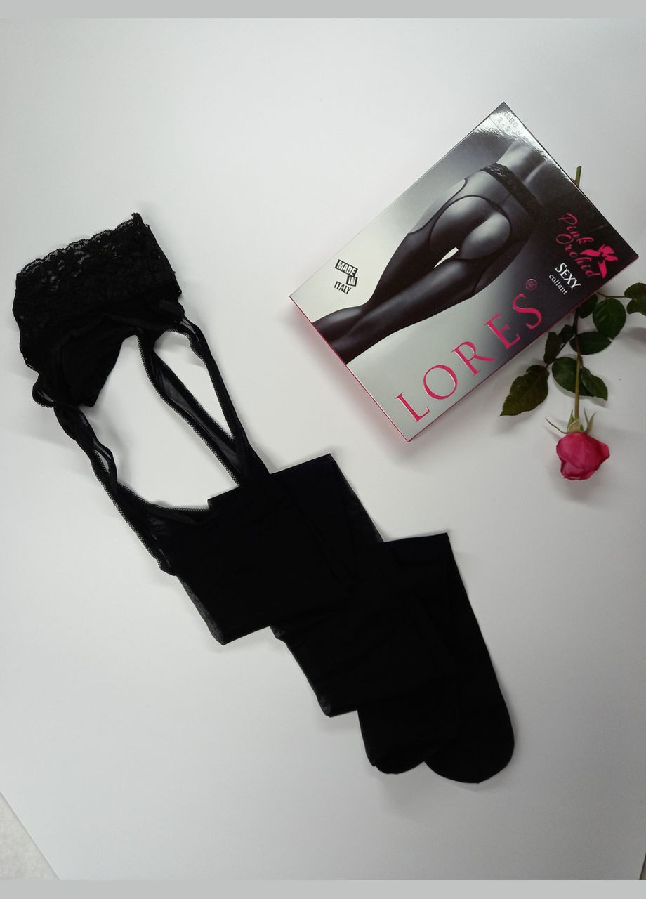 Чуттєві панчохи з поясом в чорні Sexy Lores (324833160)