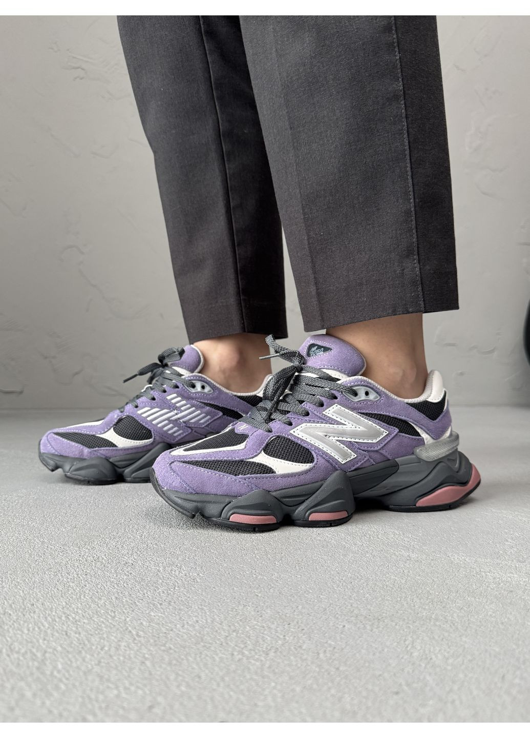 Комбіновані Осінні кросівки чоловічі new balance 9060 violet noir нью беланс 9060 No Brand