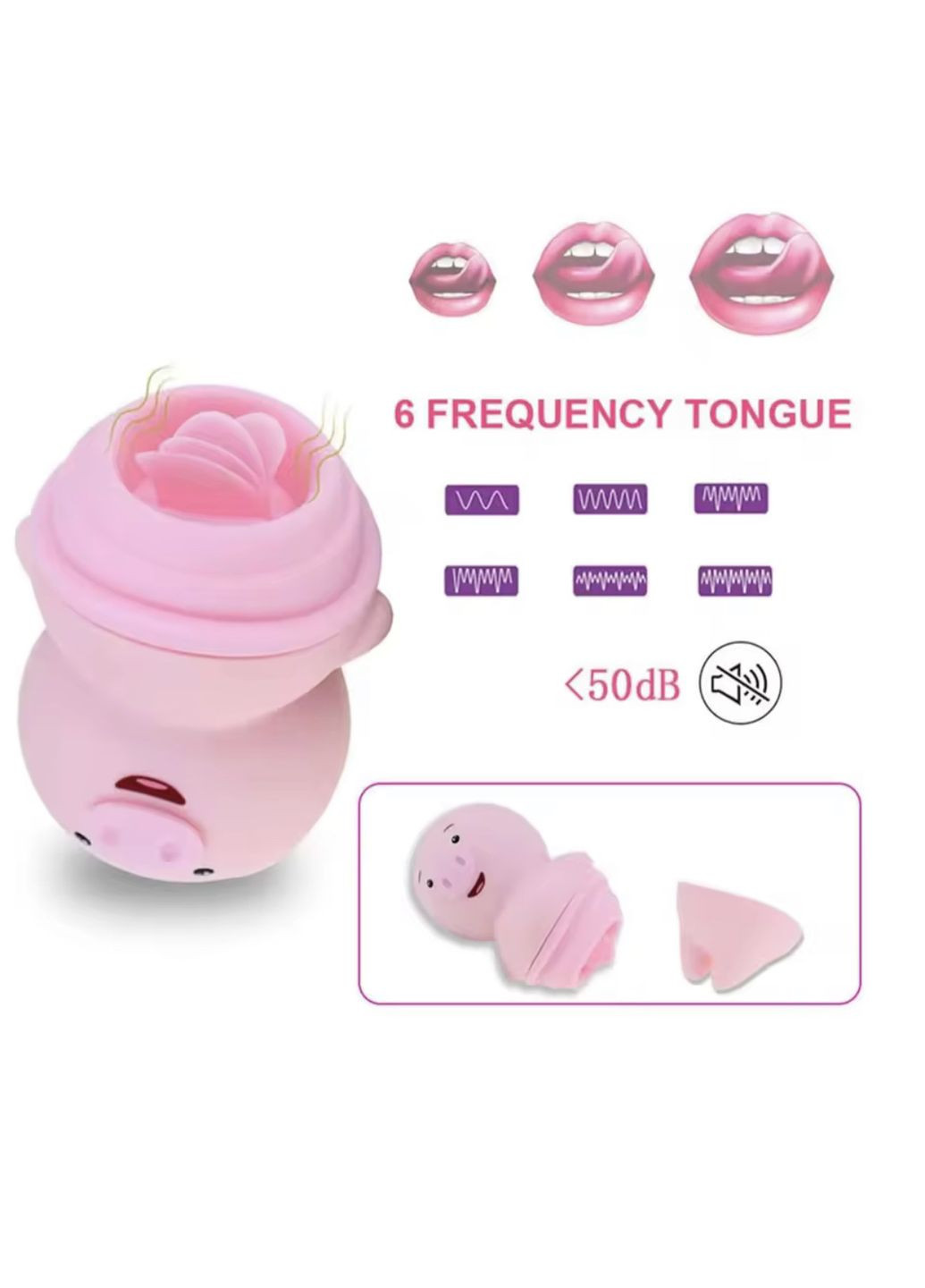 Ергономічний стимулятор з водонепроникною конструкцією, Вібратор у вигляді милого поросятка No Brand (341305705)