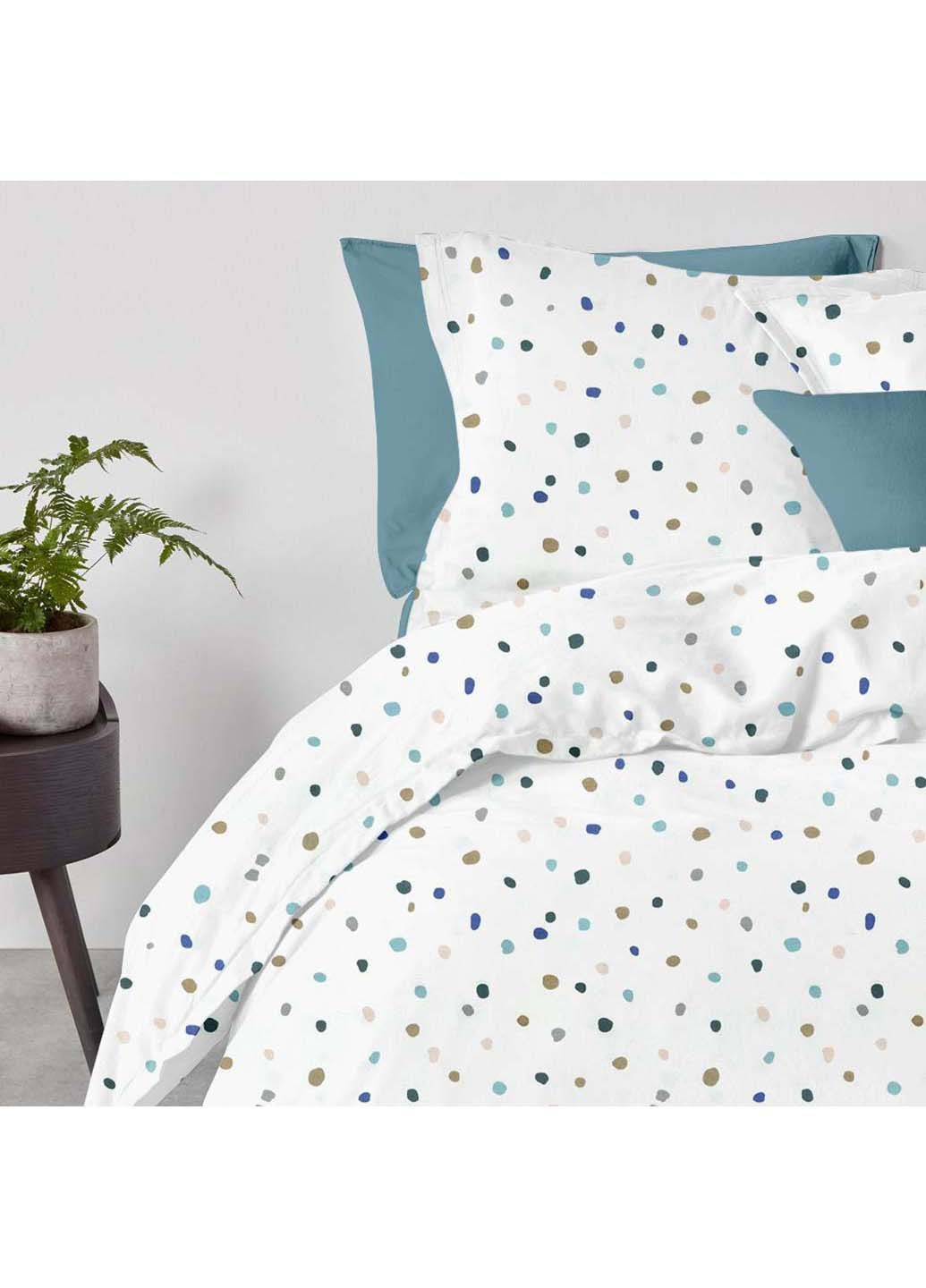 Двоспальний комплект на резинці COLOR BLOTS Ранфорс 180х220 см Cosas (307385735)