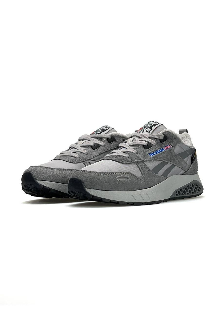 Серые демисезонные кроссовки мужские reebok grey No Brand Classic Leather Hexalite