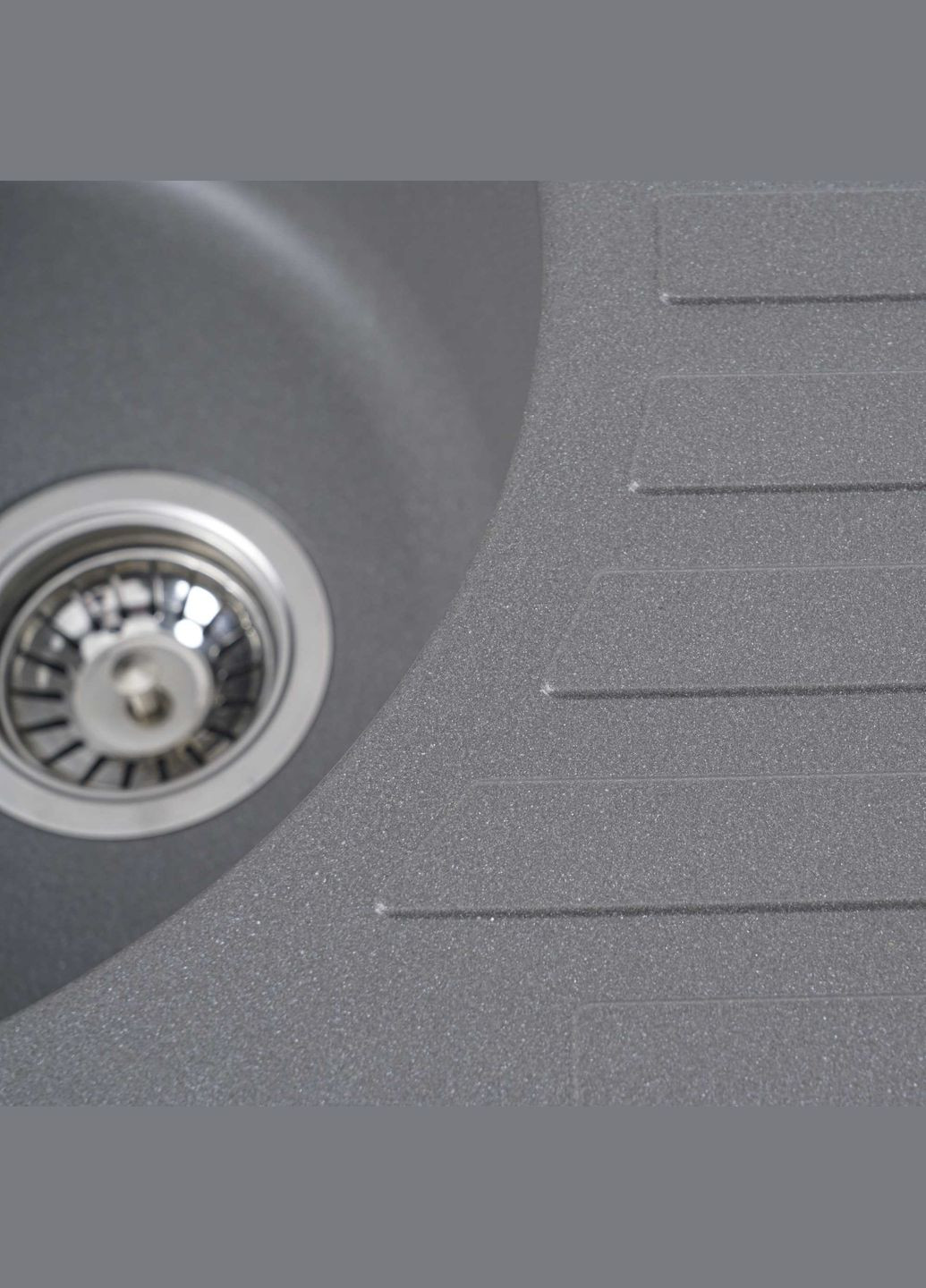 Гранитная мойка для кухни LIRA 7750 матовая Серый муссон Valeso (358059157)