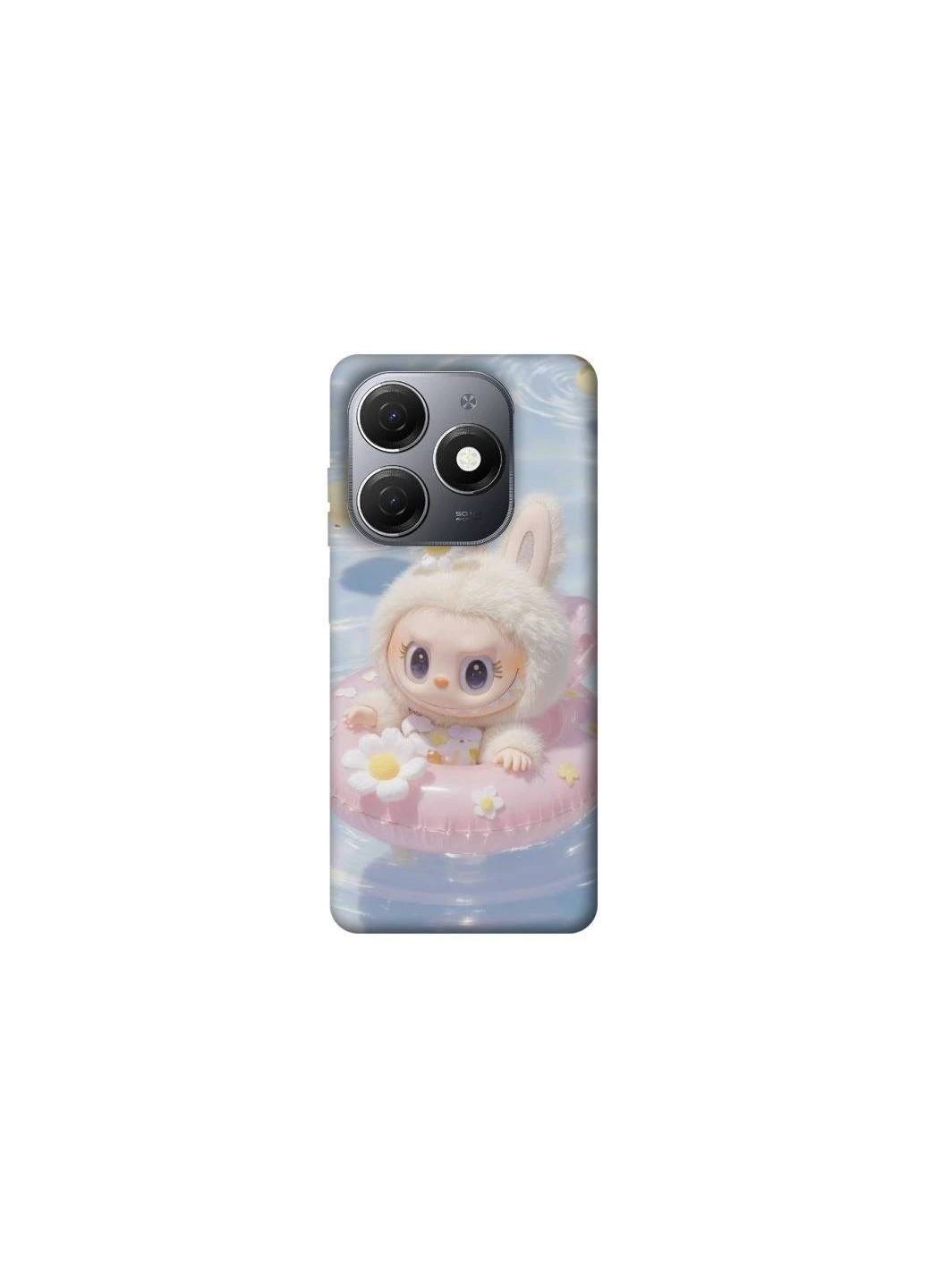 Чехол на TECNO Spark 20 Labubu swimming Frontalka (354675299)