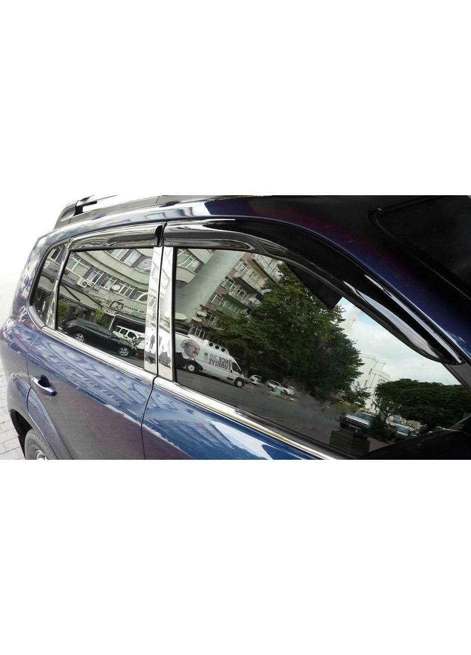Окантовка стекла (4 шт, нерж) для Hyundai Tucson JM 2004-гг CARMOS (392190659)