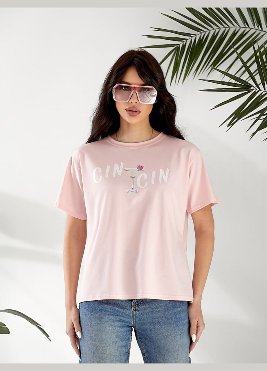 Жіноча футболка вільного крою з написом Avanti - (333655396)