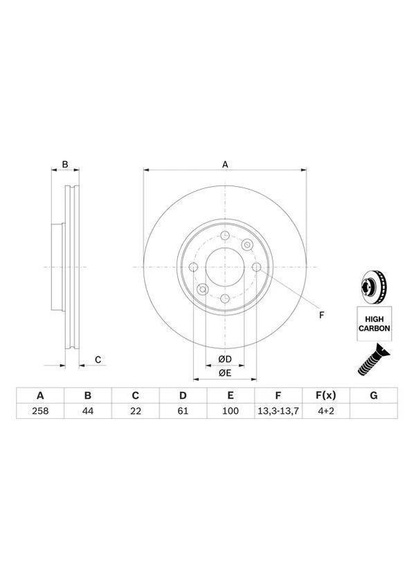 Тормозной диск Bosch (390276936)