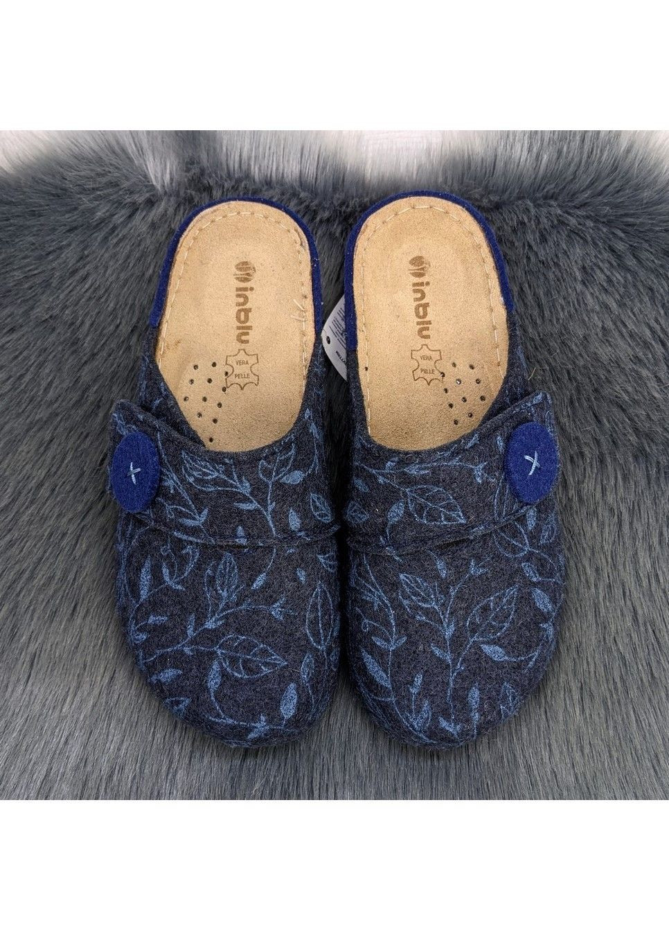 Тапочки домашні жіночі фетрові на широку ногу Inblu (311216630)