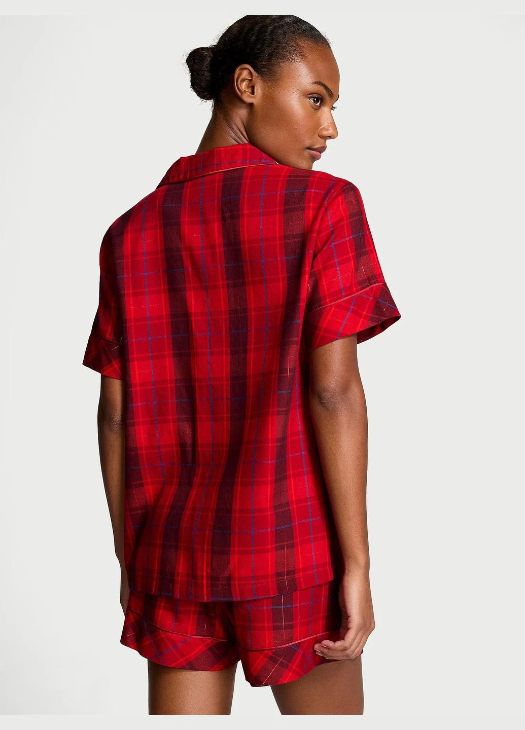 Червона піжама flannel short pajama set Victoria's Secret