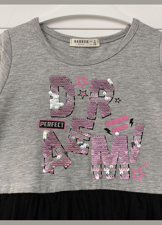 Серое платье для девочки Breeze (315622871)