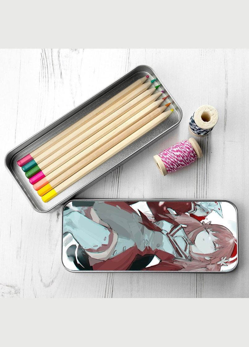 Органайзер для канцелярського приладдя металевий, кейс для дрібниць Аніме Бездарна Нана #008 7*18 см Silver No Brand (309152424)