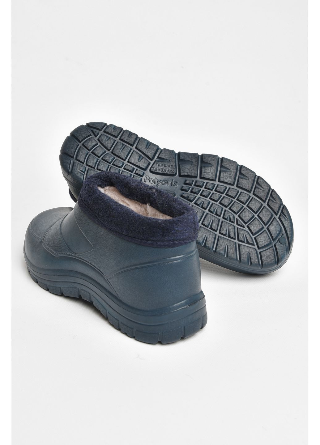 Калоші чоловічі на хутрі синього кольору Let's Shop (353687192)