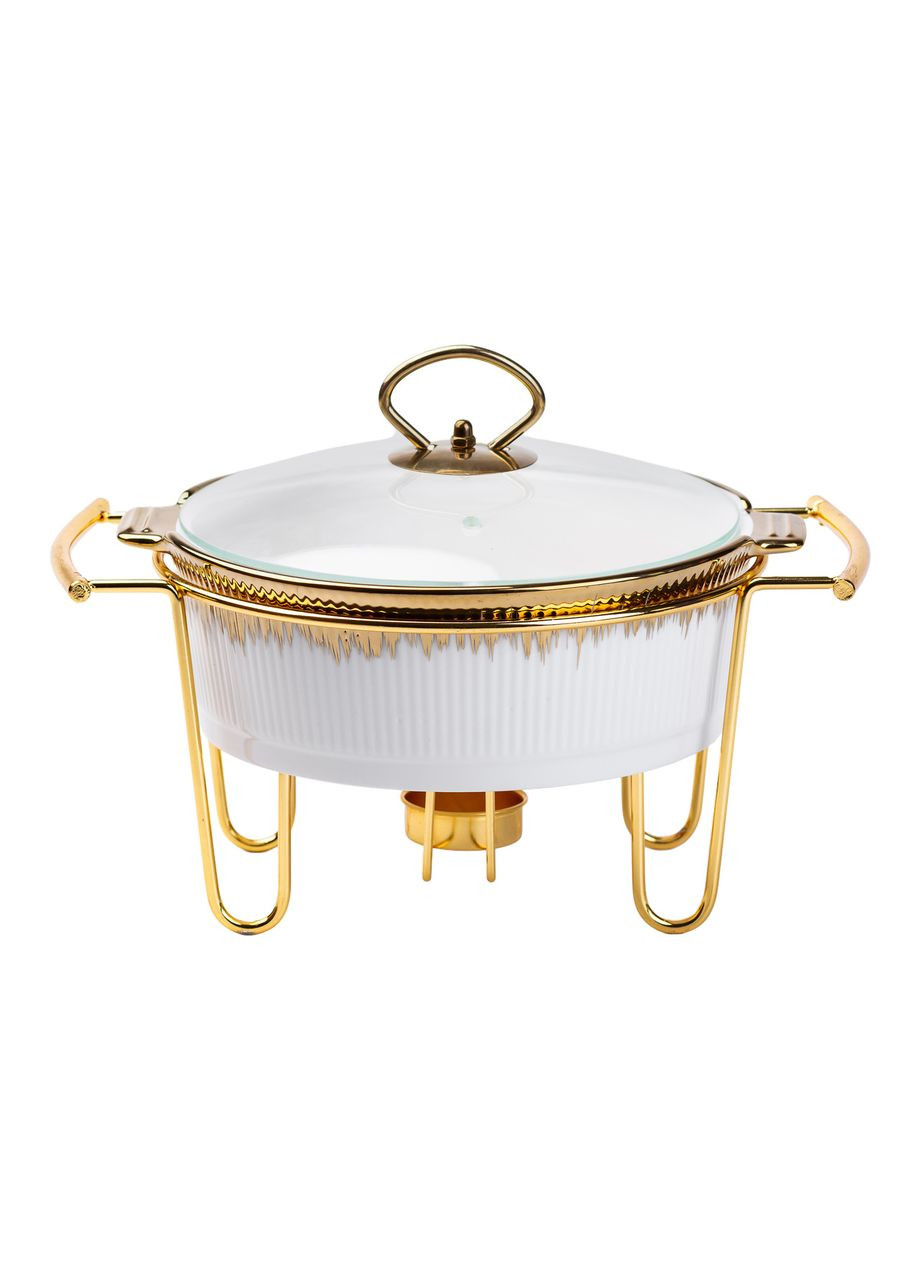 Марміт настільний круглий 1 л з підігрівом на підставці HP1034 Yiwu (318315101)