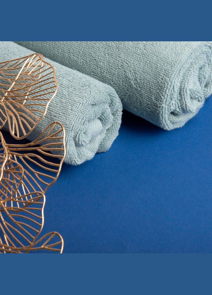 ,Полотенце махровое Сауна 100х150 Нежность щел 500 г/м2 хлопок мяты, натруальное хлопковое, для тела и сауны IDEIA голубой