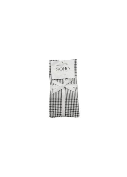 Кухонний текстиль SOHO Наб. руш. 40*40см бавовна 100% Sell Grey 4 шт. No Brand комбінований
