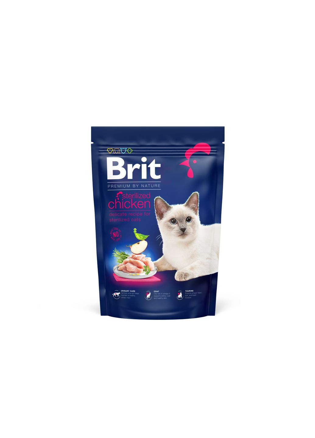 Сухий корм для стерилізованих котів by Nature Cat Sterilised з куркою 800 г (8595602553075) Brit Premium (279565341)