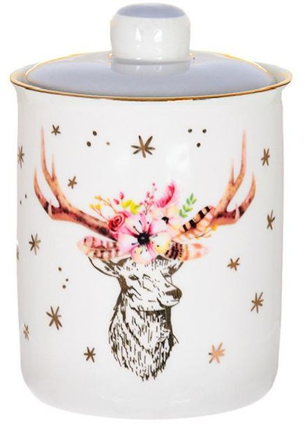 Банка для зберігання продуктів Різдвяний олень 10 см Lefard (314837483)