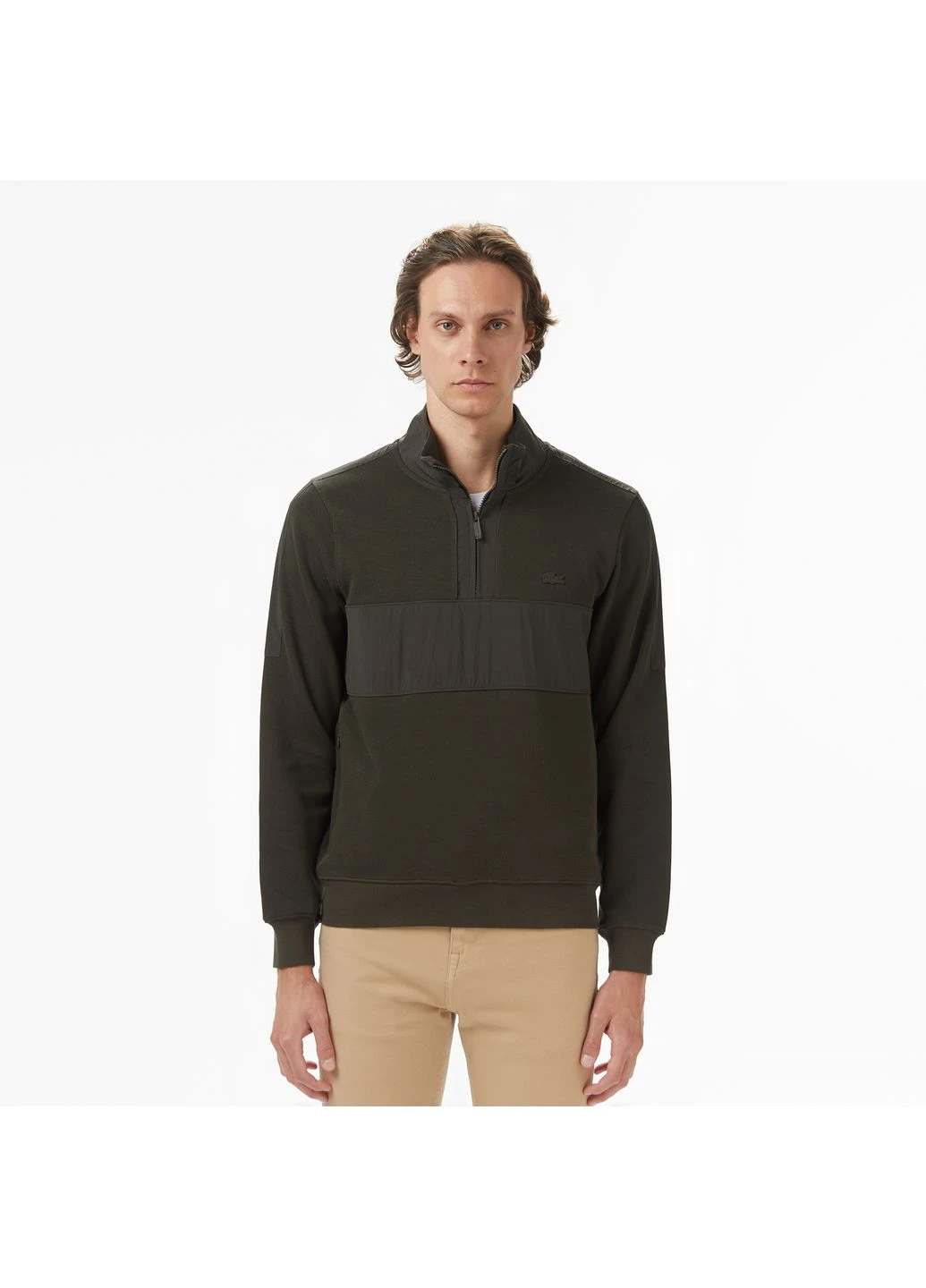 Зелений демісезонний светр Lacoste