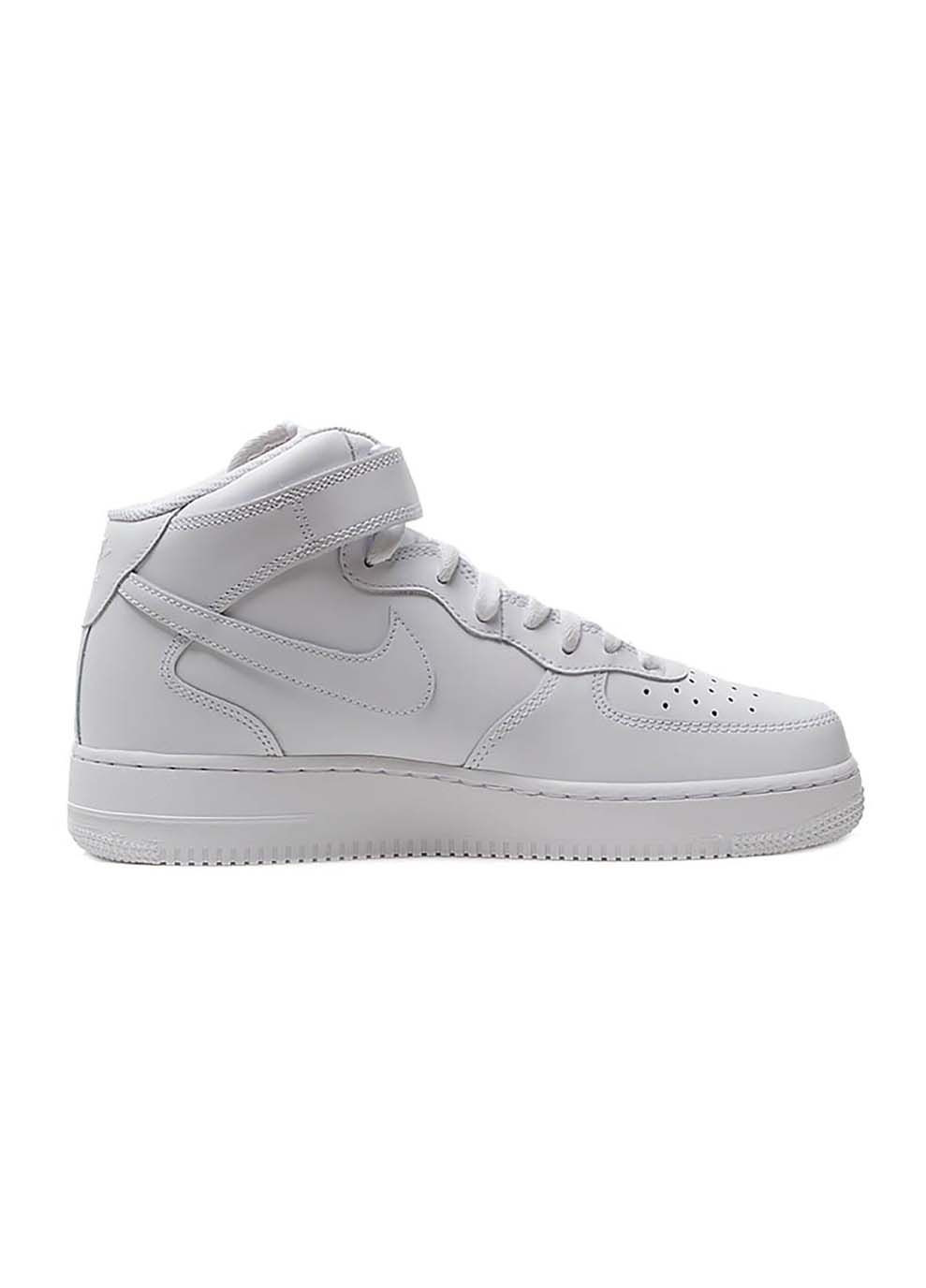 Білі Осінні чоловічі кросівки air force 1 07 mid білий Nike