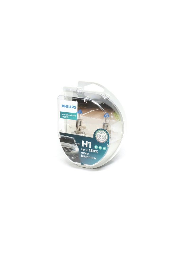 Лампа розжарювання H1 X-tremeVision Pro150 (+150) 12V 55W P14,5s (комплект) (вир-во ) 12258XVPS2 Philips (332054650)