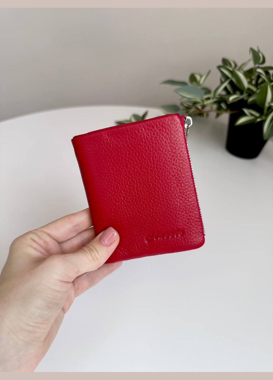 Жіночий маленький шкіряний гаманець на кнопці Classic (314791964)