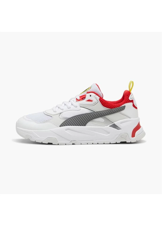 Белые демисезонные кроссовки scuderia ferrari trinity sneakers white 308577-02 Puma