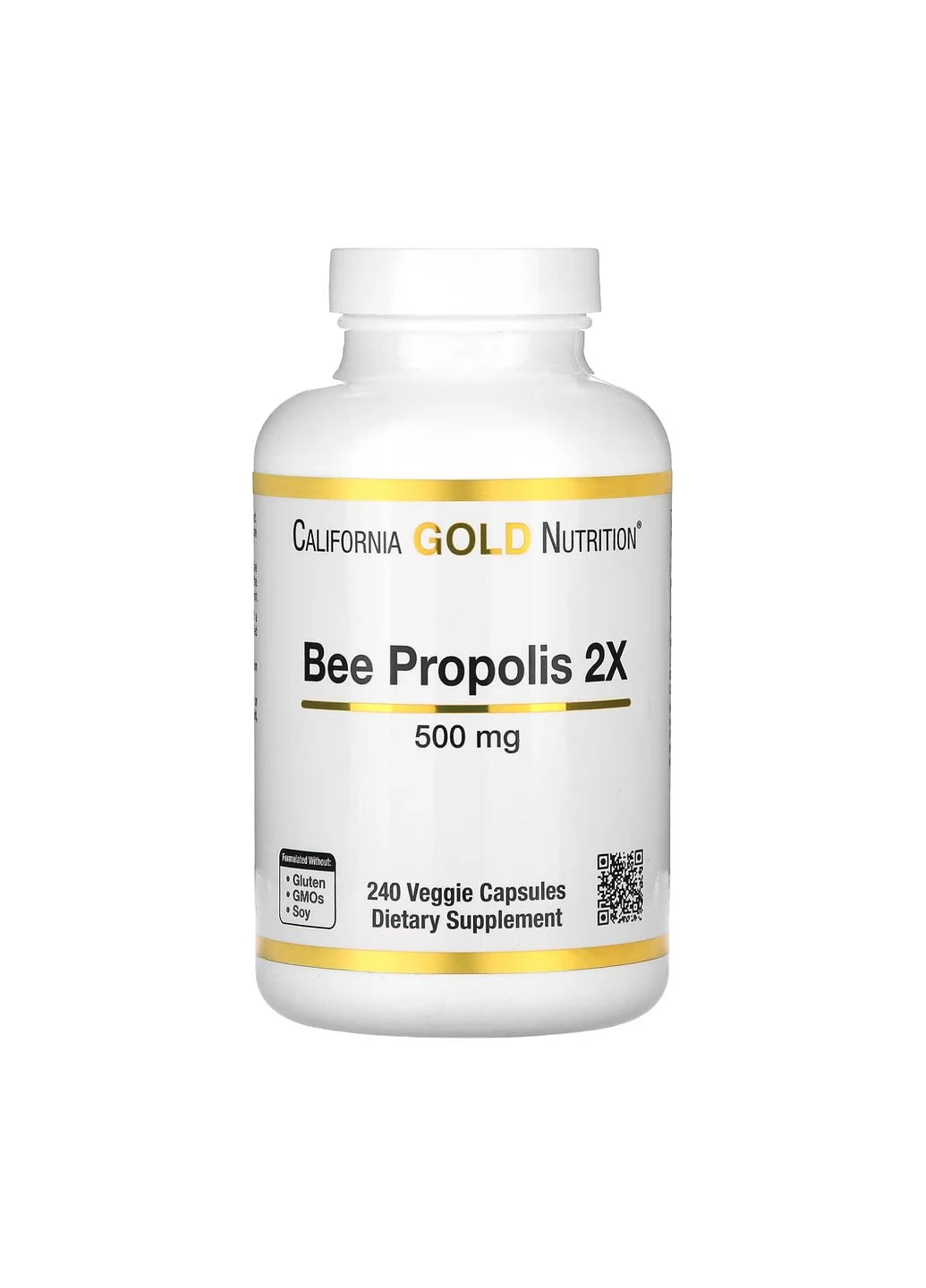 Bee Propolis 2X 500mg - 240 caps California Gold Nutrition (388129329)