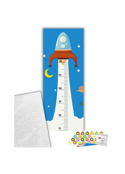 Картина по номерам (15129-AC) Artcraft Ростомір Космічна ракета 30х80 см (366066533)