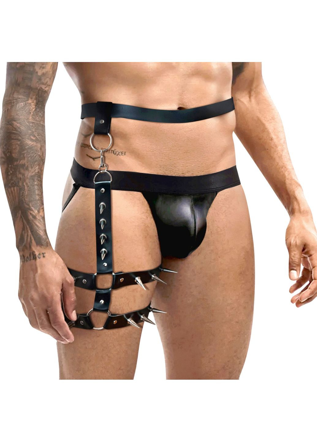 Чоловічі гартери з натуральної шкіри Serge,, розмір L-2XL Art of Sex (297588133)