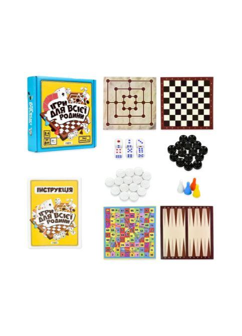 Набор настольных Игр "игры Для Всей Семьи" 30688/1, 4 Игры Fun Game (342328340)