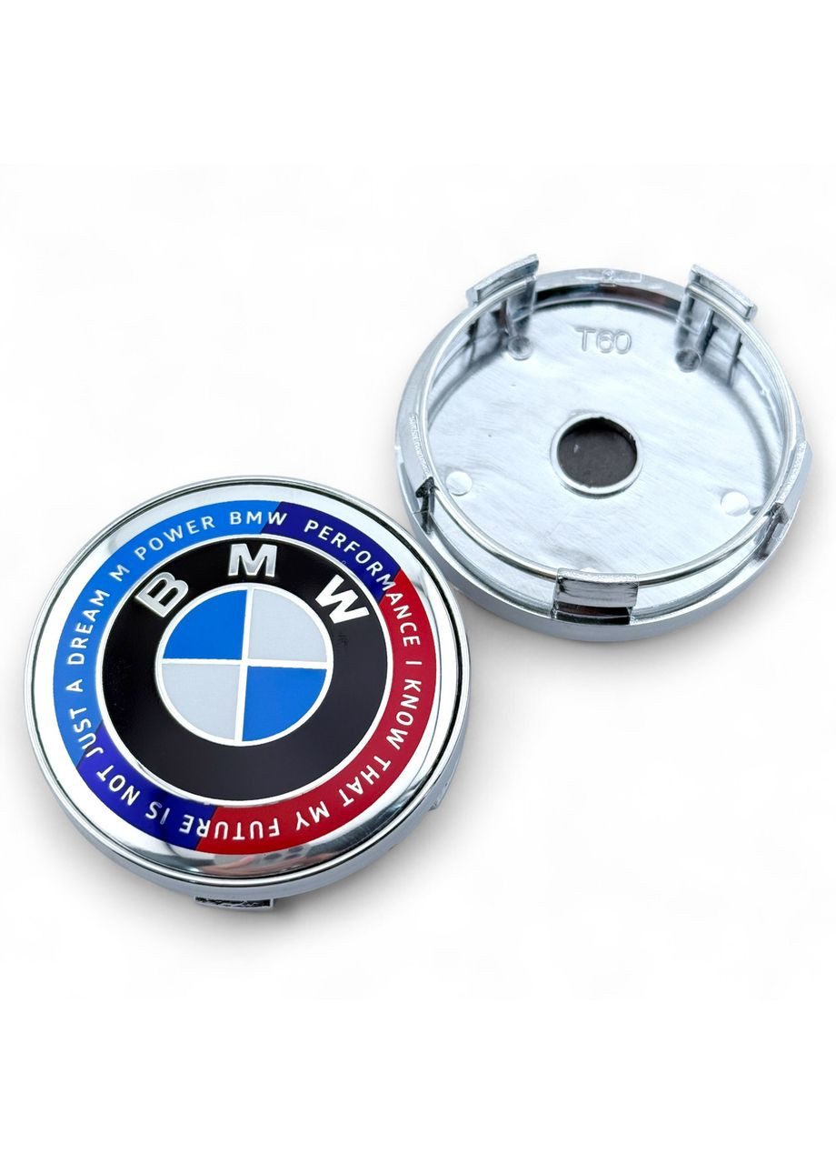 Колпачки в диски БМВ заглушки для дисков 60/56 мм Юбилейные "50 Лет" (4 шт.) BMW (354698477)