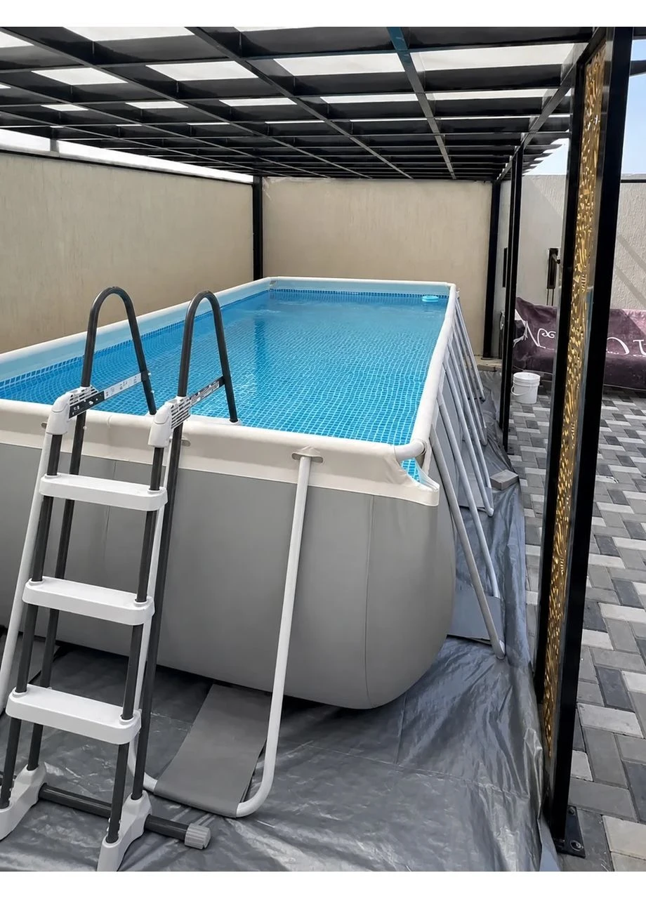 26792 (488×244×107 см) каркасний басейн Prism Frame Pool з фільтр насосом, сходами, тентом та підстилкою Intex (391303495)