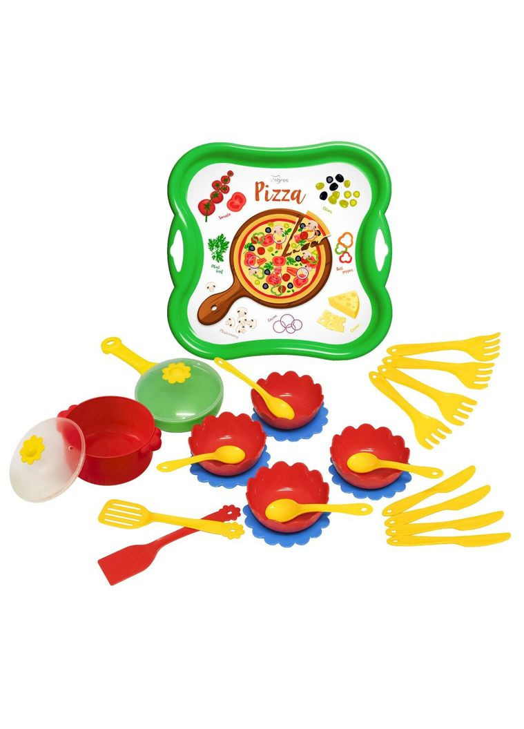 Набор столовой посуды "Пицца" на подносе Tigres (290109463)