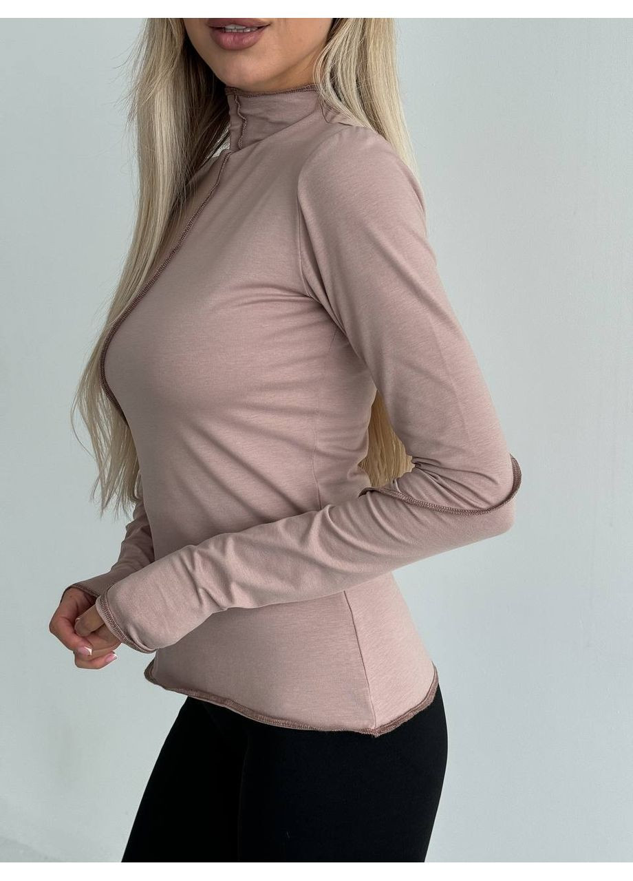 Жіночий лонгслів з декоративними швами MonCher (351554877)