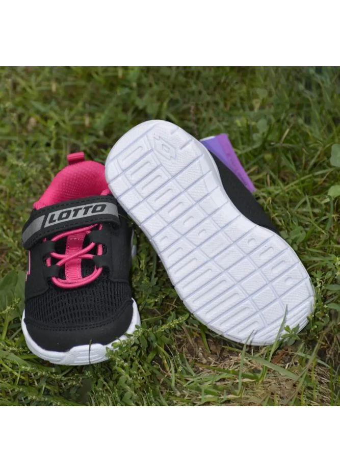 Чорні осінні дитячі кросівки на липучці з рожевим акцентом — стиль і комфорт для дівчаток No Brand SPACE BREEZE II INF SL