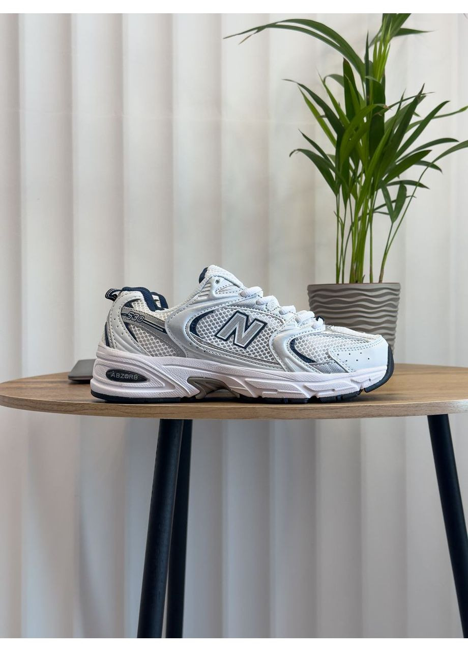 Кроссовки женские New Balance 530 White Silver Navy MR530SG белые демисезоны (366337366)
