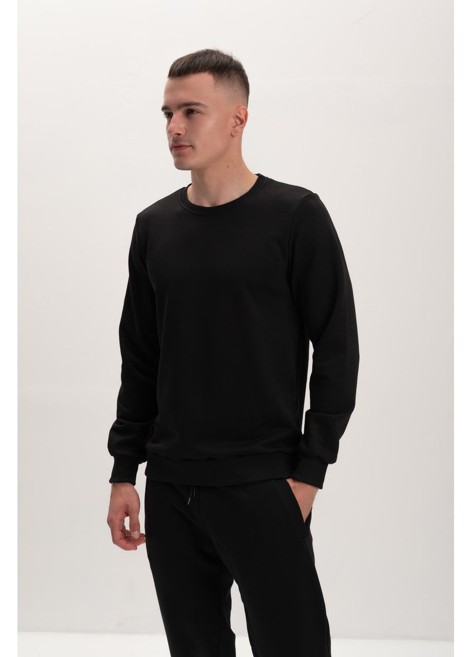 Черный свитшот мужской, кофта мужская, батник мужской, реглан мужской (367779080)