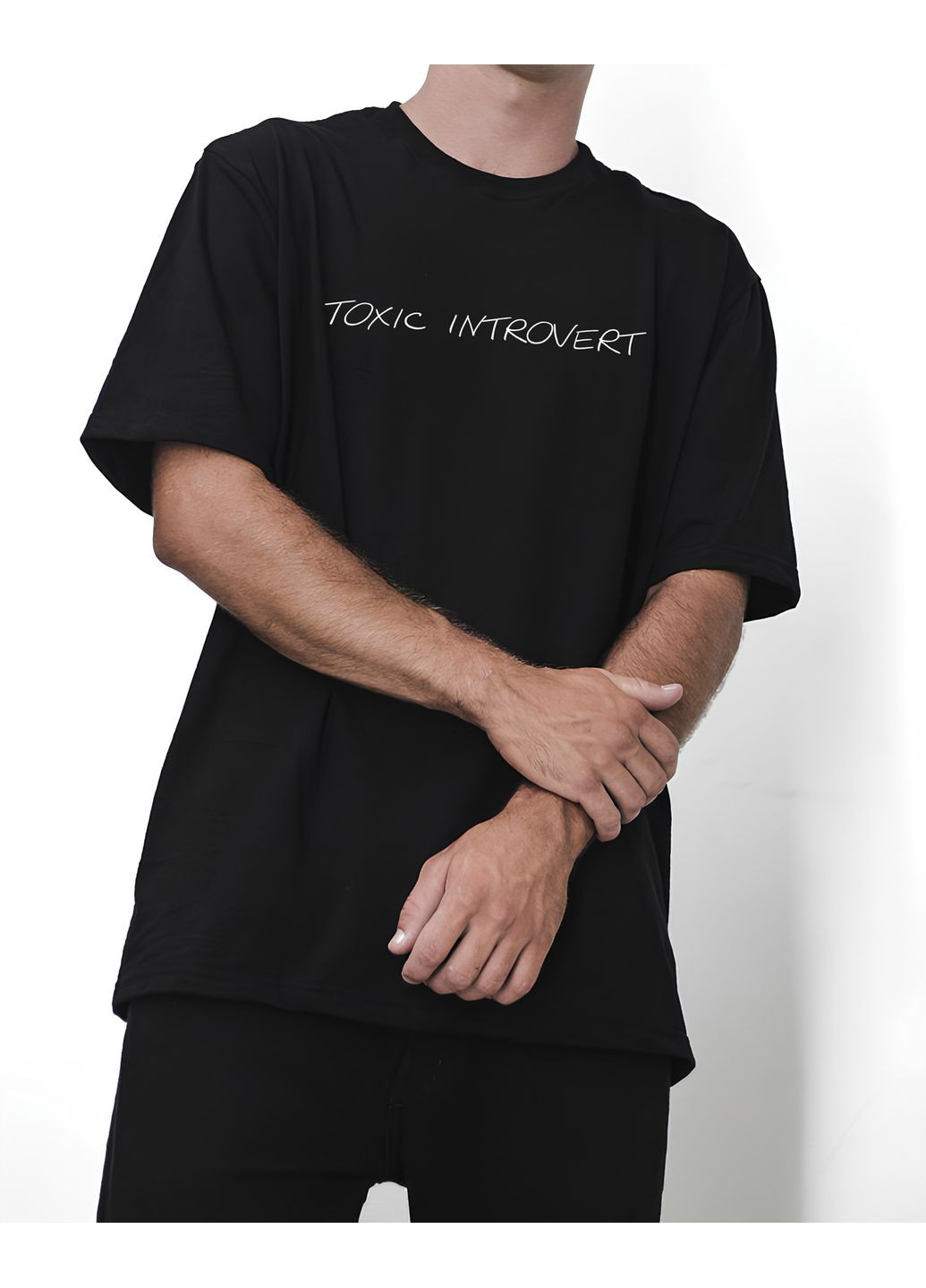 Комбінована футболка з мерчем базова стильна оверсайз модна легка No Brand