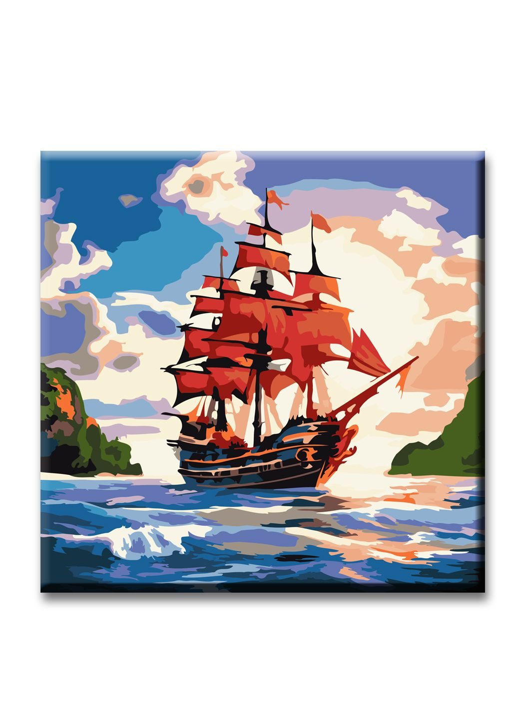 Картина по номерам 30*30 см Алые паруса ArtStory (332807390)