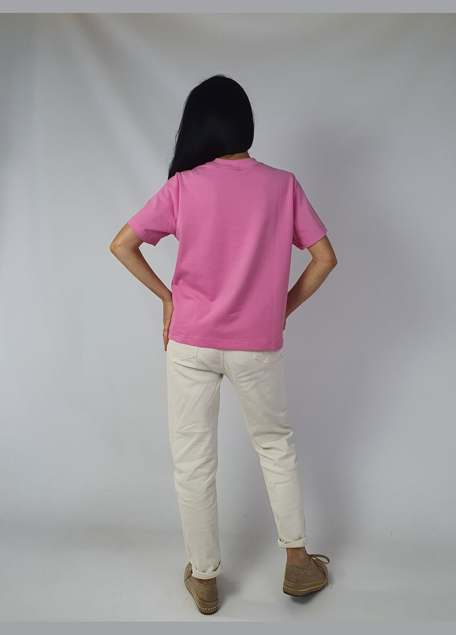 Футболка женская базовая плотная с велюр эффектом органический хлопок JUGO Venice - (297647818)