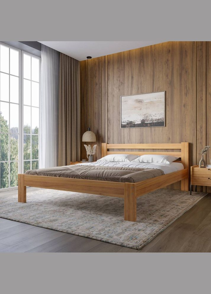 Двоспальне дерев'яне ліжко Баварія 160х200 см (MBG-14751) Mebigrand (366083542)