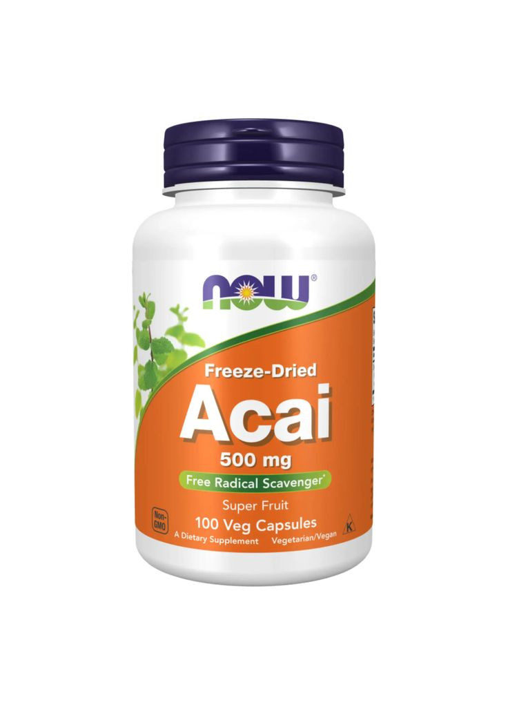 ACAI 500mg 100 vcaps Натуральна добавка Now Foods (278652025)