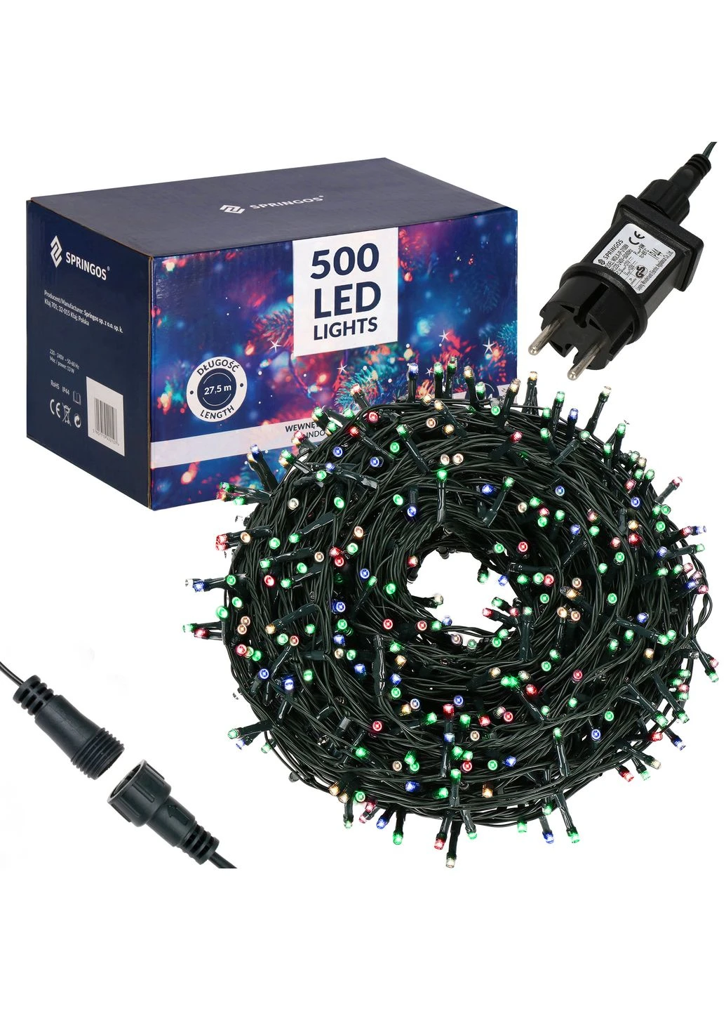 Гірлянда вулична (зовнішня) 25 м 500 LED Mix Springos CL0522 (275095391)