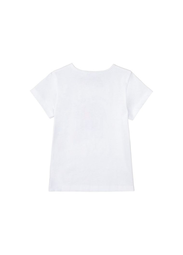 Біла літня футболка для дівчинки Lupilu
