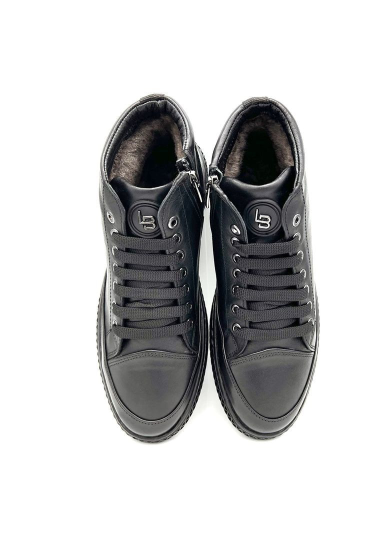 Черные зимние ботинки мужские зимние luciano bеllini черные из натуральной кожи. Luciano Bellini